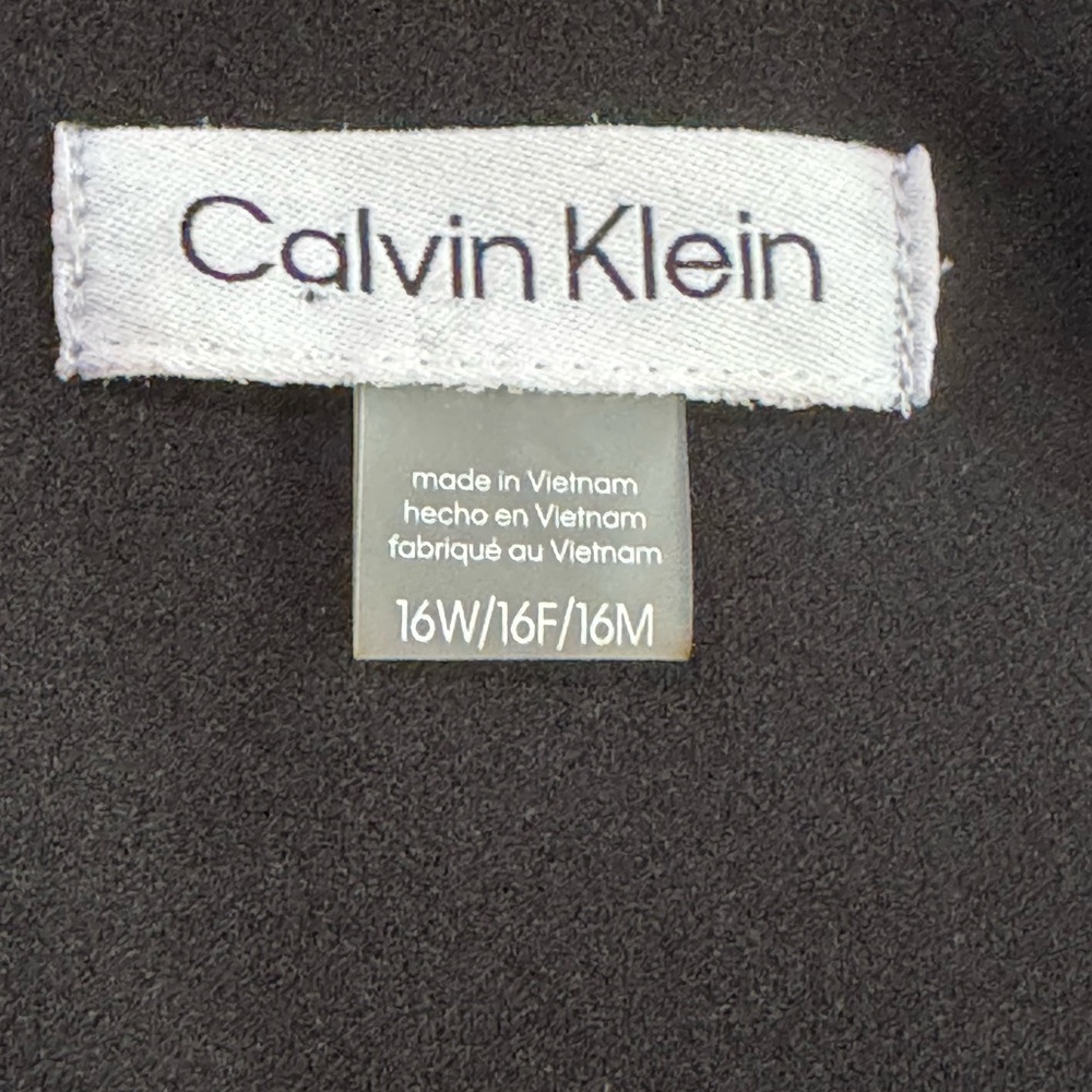 NWT Calvin Klein Black Dress Sheer cuff Sleeves and hem Knee length 16W 18W - Picture 11 of 12
